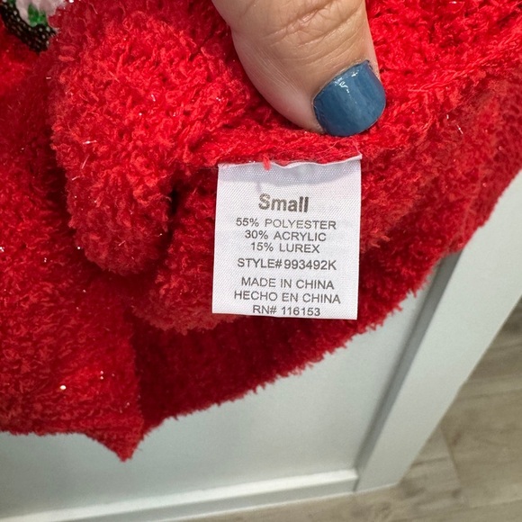 โจ Poof Girl Christmas Gnome Sweater โ Size S โจ. NWOT - Picture 2 of 4